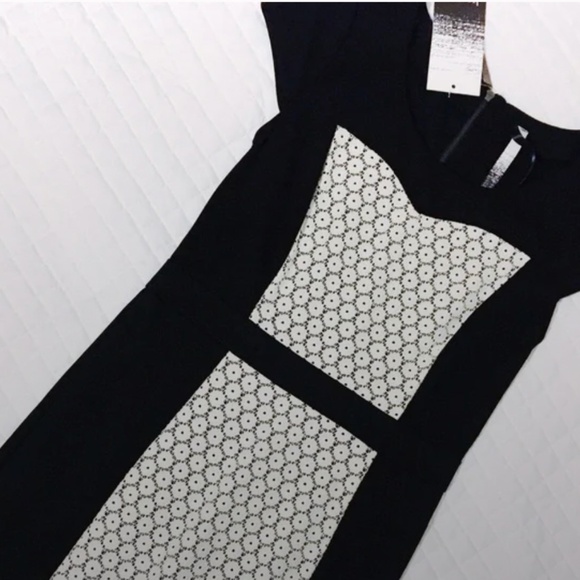 Kensie Cap Sleeve Color Block Dress - Picture 2 of 2